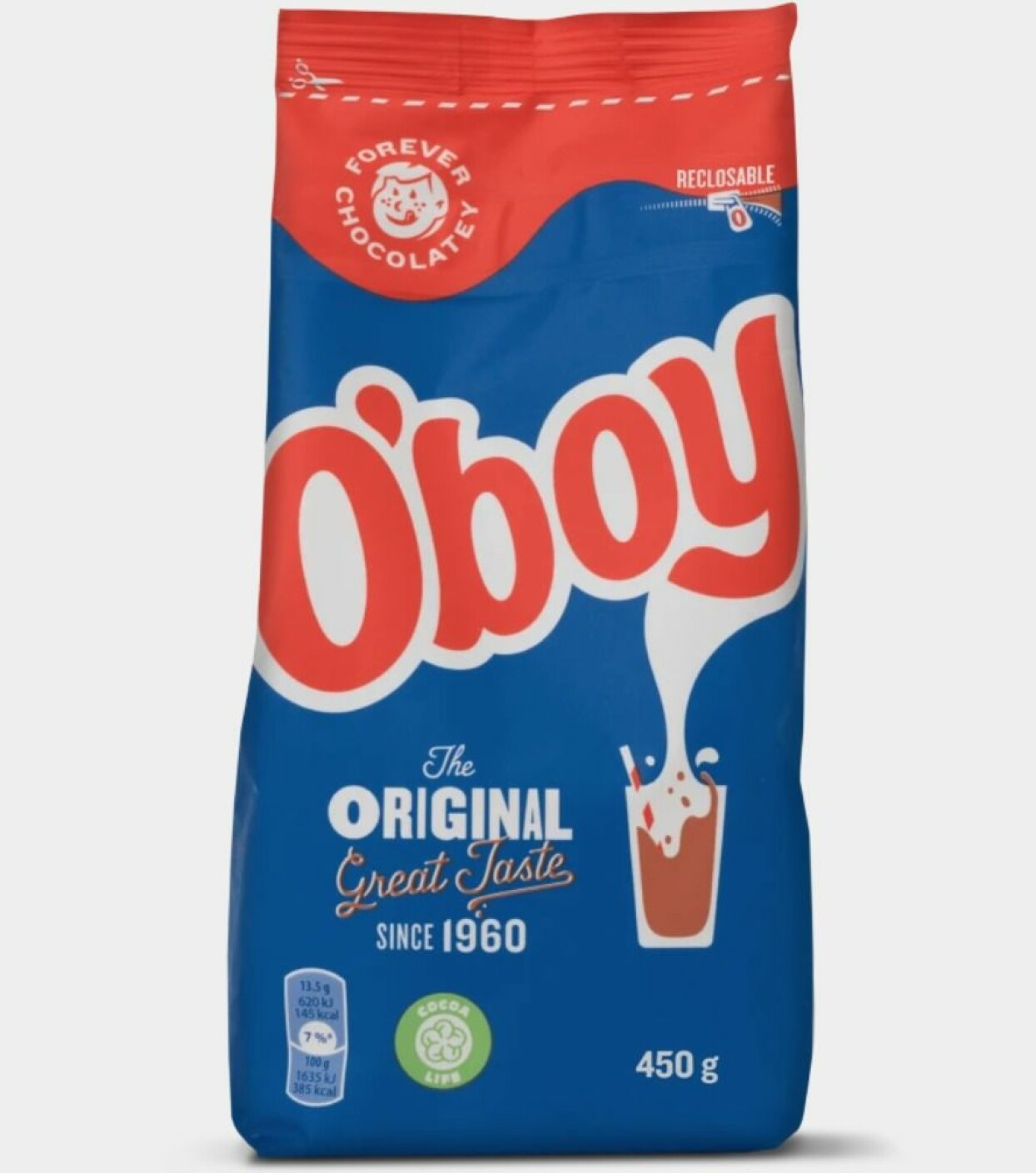 den nya o'boyförpackningen när den lanserades i Sverige i februari 2020.
