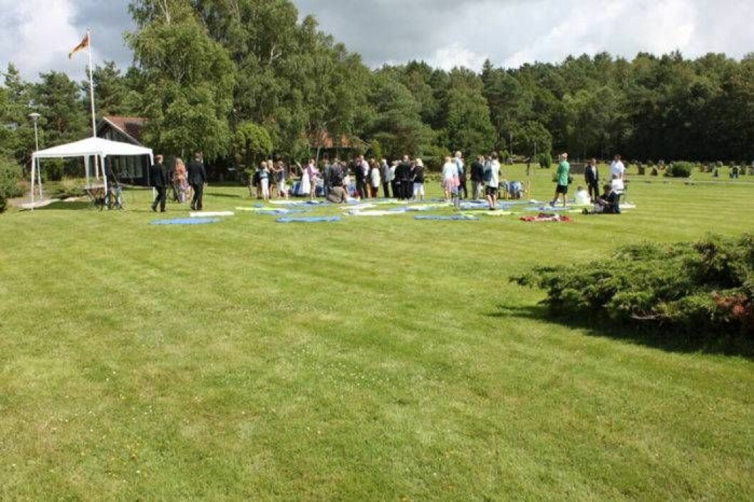 På picknicken bjöds på tunnbrödsrullar med både lax och renskav. – Så det blev både lite Göteborg och lite Norrland, säger Anna Ström. Bild: Privat På picknicken bjöds på tunnbrödsrullar med både lax och renskav.