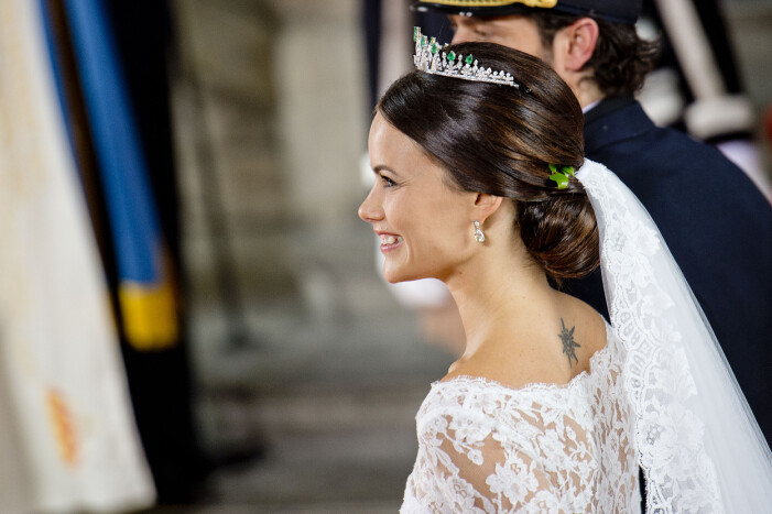 Prinsessan Sofia första gången hon bar ett kungligt diadem