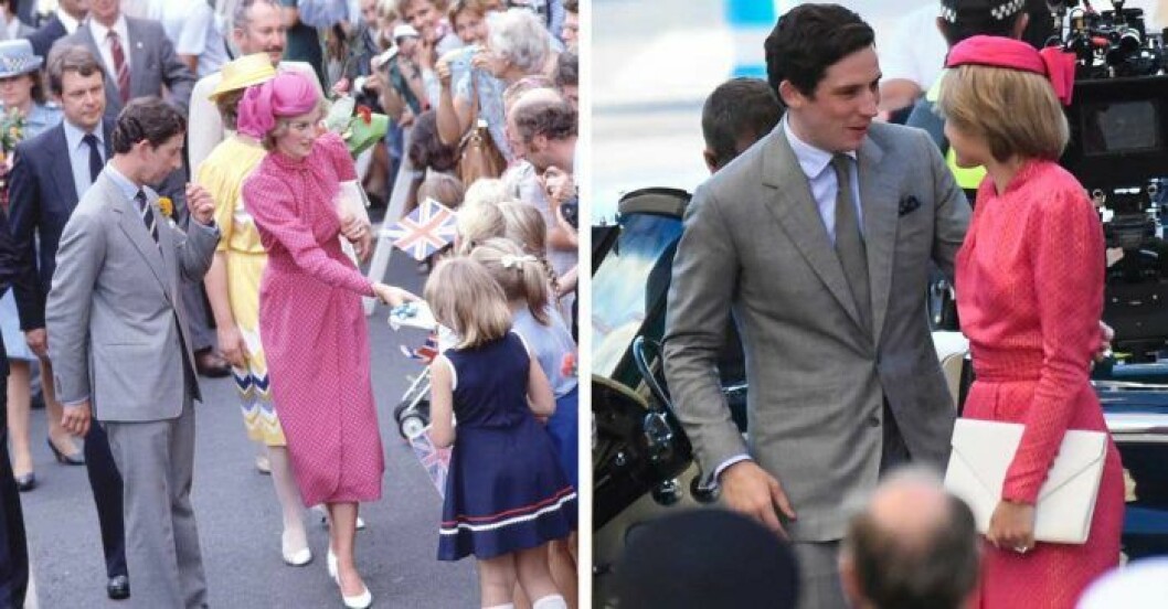 Charles och Diana, 1983. Och ”Charles” och ”Diana”, 2019. Charles och Diana i The Crown
