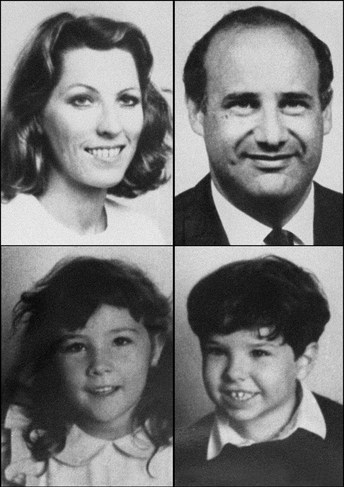 Familjen Romand. Florence, Jean-Claude, Caroline och Antoine. Doktor Romand mördade sin familj