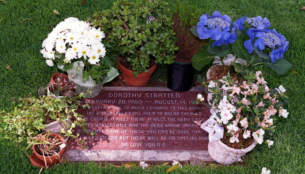 Doroty Strattens sten med Hemingwaycitatet ligger Westwood Village Memorial Park i Los Angeles. Dorthy Strattens gravsten