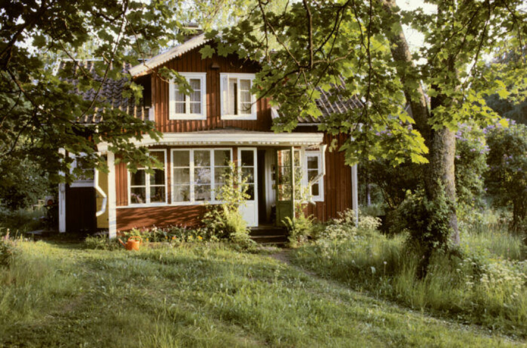 Röd stuga med vita knutar – en klassisk sommardröm. Foto: Kjell Johansson / Bildhuset / TT En röd stuga med vita knutar är mångas drömfritidshus