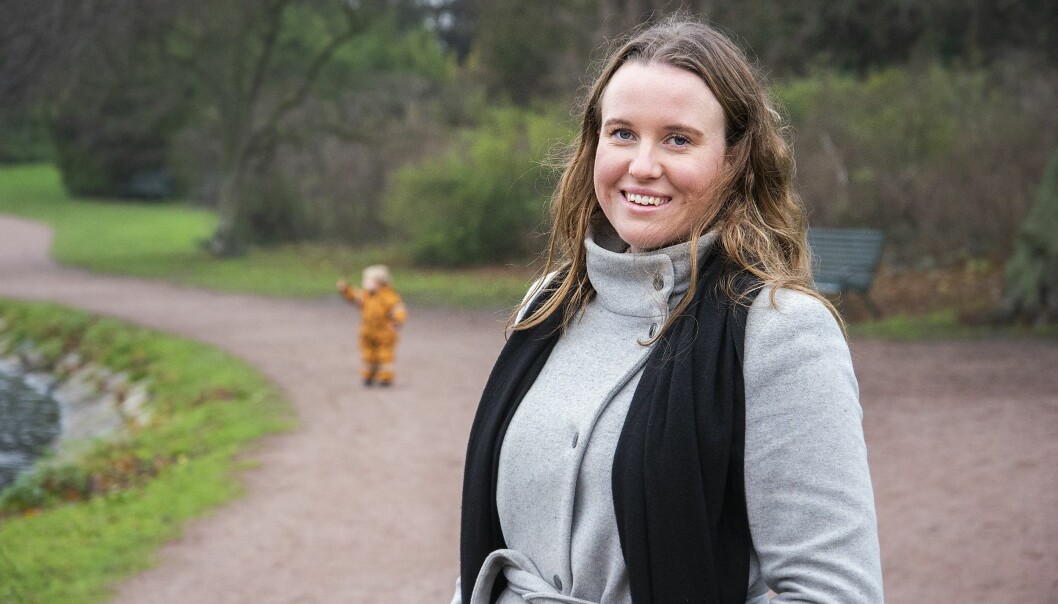 Ebba Andersson tillsammans med sonen Theodore, som föddes med samma hjärtfel som hon. Ebba Andersson tillsammans med sonen Theodore, som föddes med samma hjärtfel som hon själv.