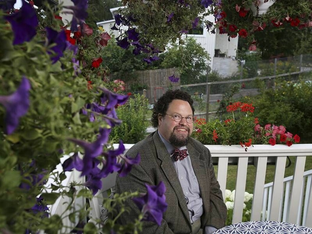 Edward Blom i föräldrarnas hus.