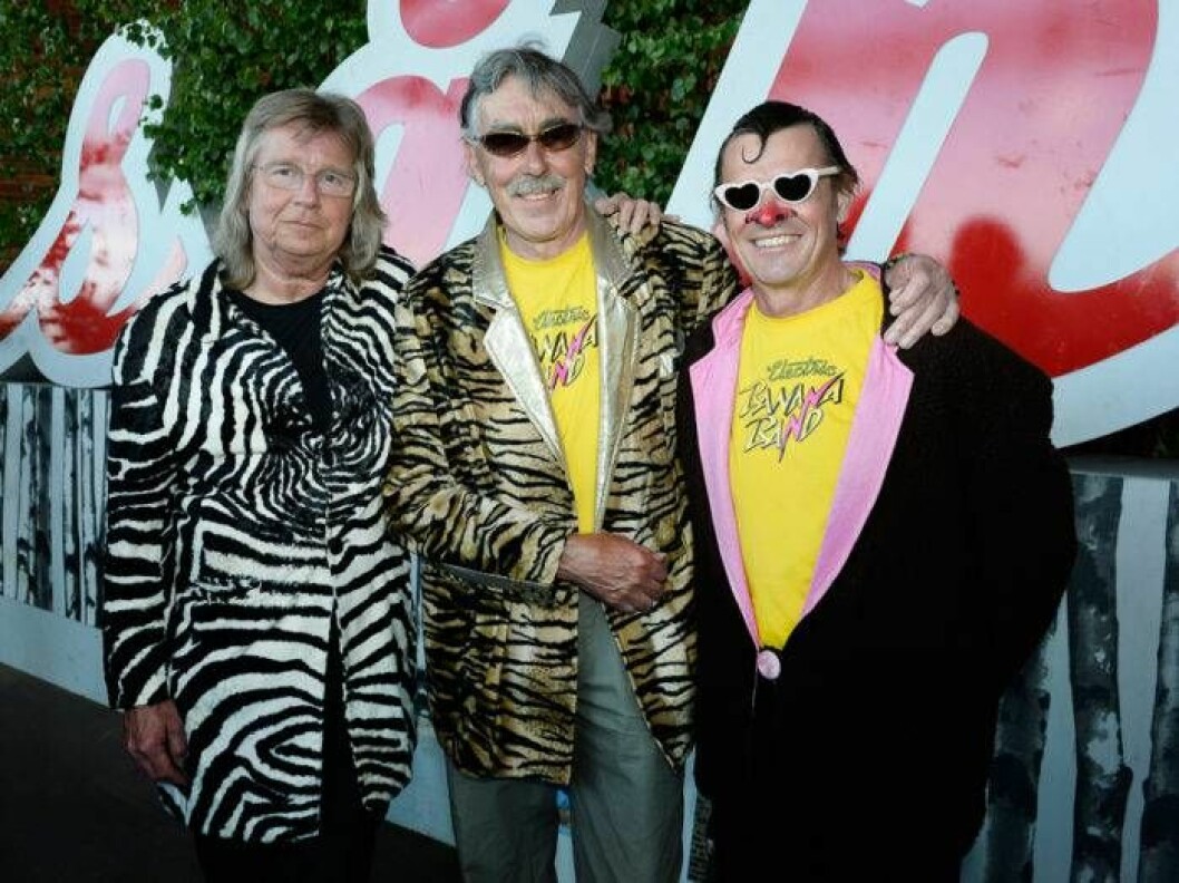 Janne Schaffer, Lasse Åberg och Klasse Möllberg i Electric Banana Band. Foto: Karin Törnblom/IBL Bildbyrå Janne Schaffer, Lasse Åberg och Klasse Möllberg i Electric Banana Band.