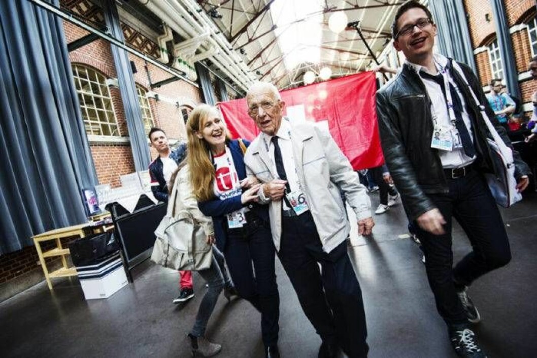 Emil Ramsauer, den hittills äldsta Eurovisondeltagaren, var med i <em>ESC</em> i Malmö 2013 – 95 år gammal. Foto: IBL Bildbyrå Emil Ramsauer, den hittills äldsta Eurovisondeltagaren