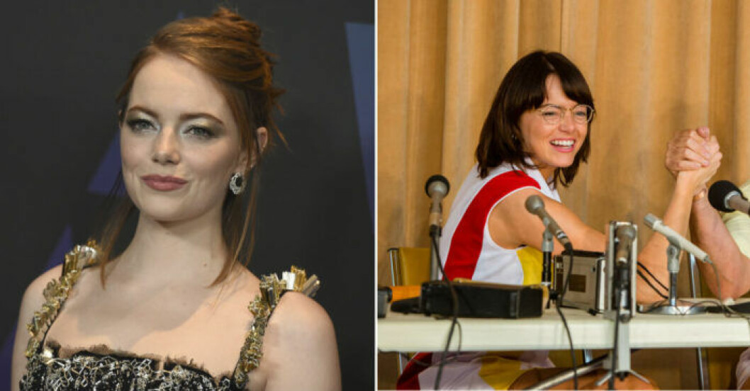 Emma Stone som Billie Jean King. 