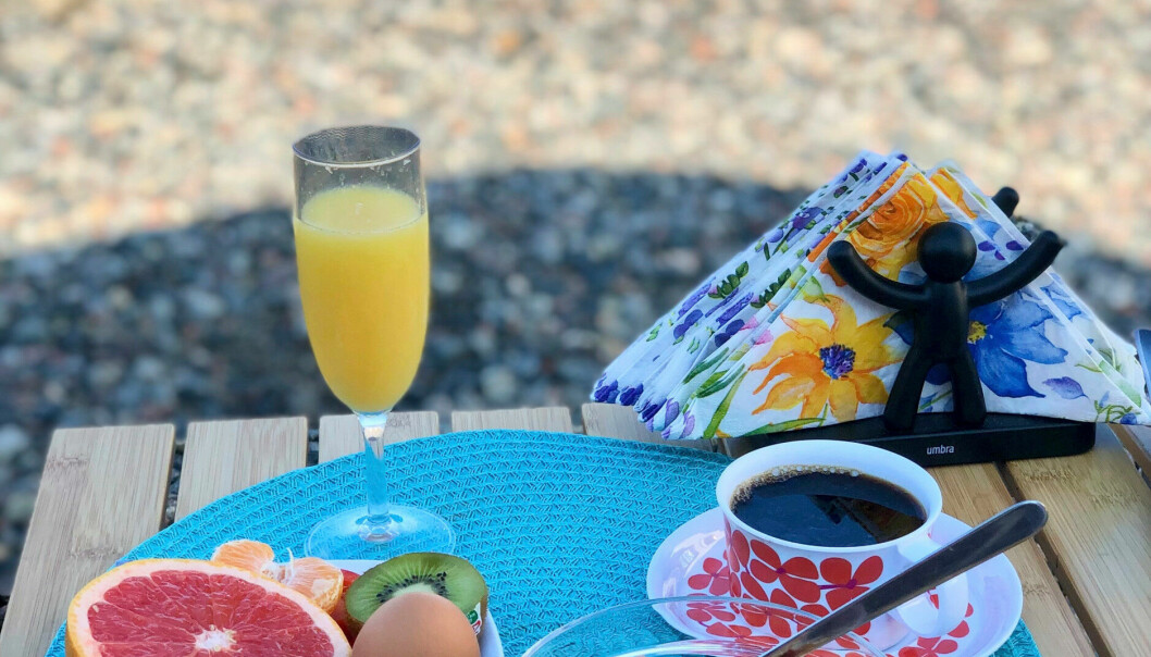 En frukost smakar alltid bäst utomhus.