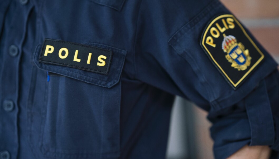 En närbild på en polisuniform.