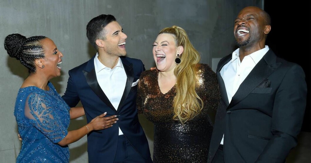 Eric Saade i Melodifestivalen 2019 med de andra programledarna Marika Carlsson, Sarah Dawn Finer och Kodjo Akolor. Foto: Karin Törnblom/TT Eric Saade i Melodifestivalen 2019 med de andra programledarna Marika Carlsson, Sarah Dawn Finer och Kodjo Akolor.