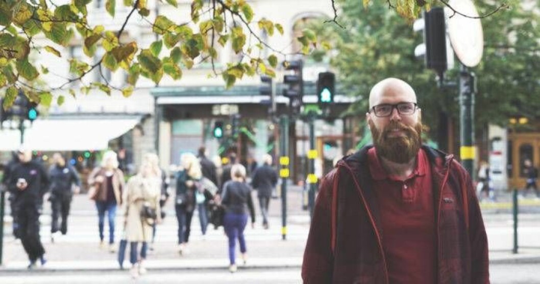 I dag har Eric Bergström hittat sina knep för att klara av att vistas i stora folksamlingar. Foto: Louise Andersson Eric Bergström, skapare av Ångestskolan.