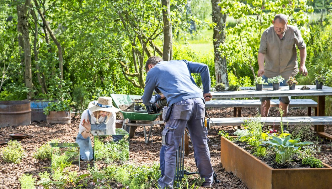 Här pågår ett spännande projekt. Men vi avslöjar inte mer just nu. Du får snart veta allt – i en tevesoffa nära dig. Ett spännande och hemligt projekt i Trädgårdstider 2021.