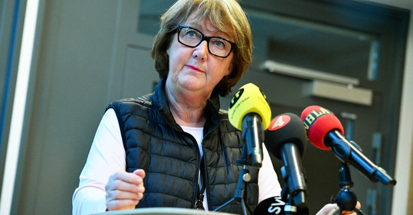 Ewa-Gun Westford under en presskonferens i Malmö 2014.