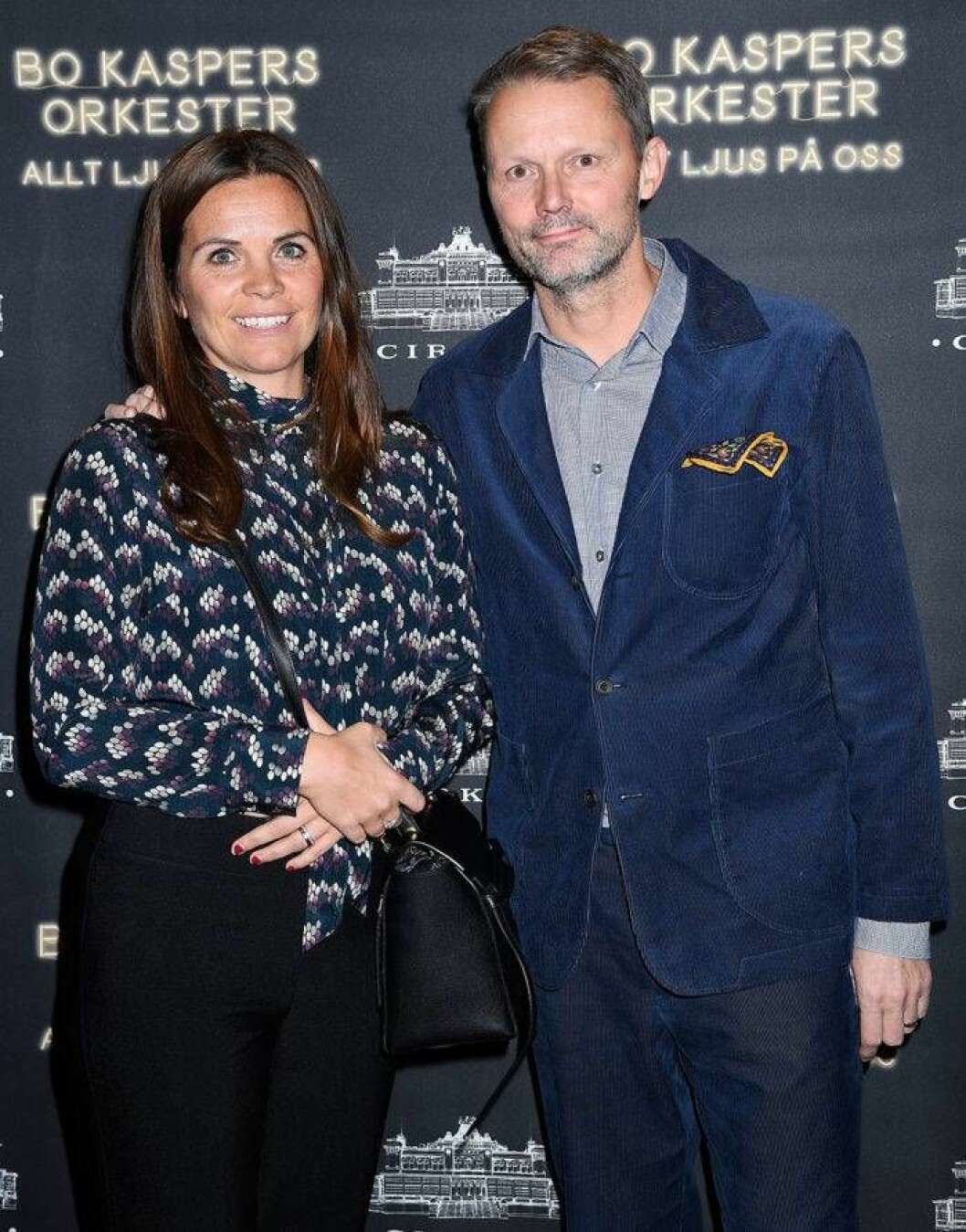 Clara Byström Herngren och Felix Herngren på premiären av Bo Kaspers Orkesters show <em>Allt ljus på oss</em>. Foto: Karin Törnblom/IBL Clara Byström Herngren och Felix Herngren