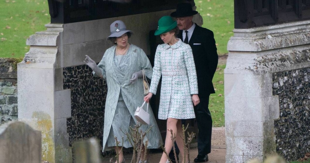 Första bilden av Marion Bailey som drottningmodern i säsong tre av Netflix <em>The Crown</em>. Foto: Splash News/TT Första bilden av Marion Bailey som drottningmodern i säsong tre av Netflix The Crown.