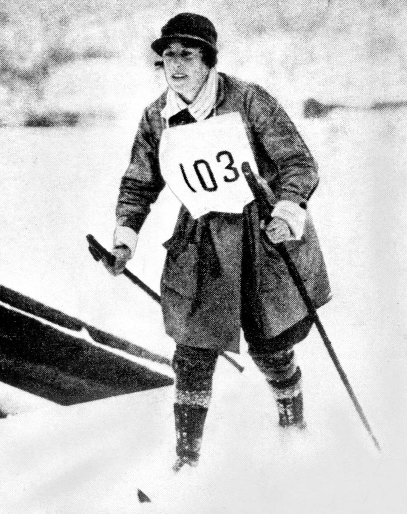 Margit Nordin skidade som första kvinna i Vasaloppet.