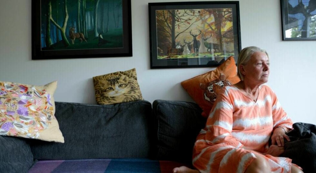 Karin Hagaard i soffan.