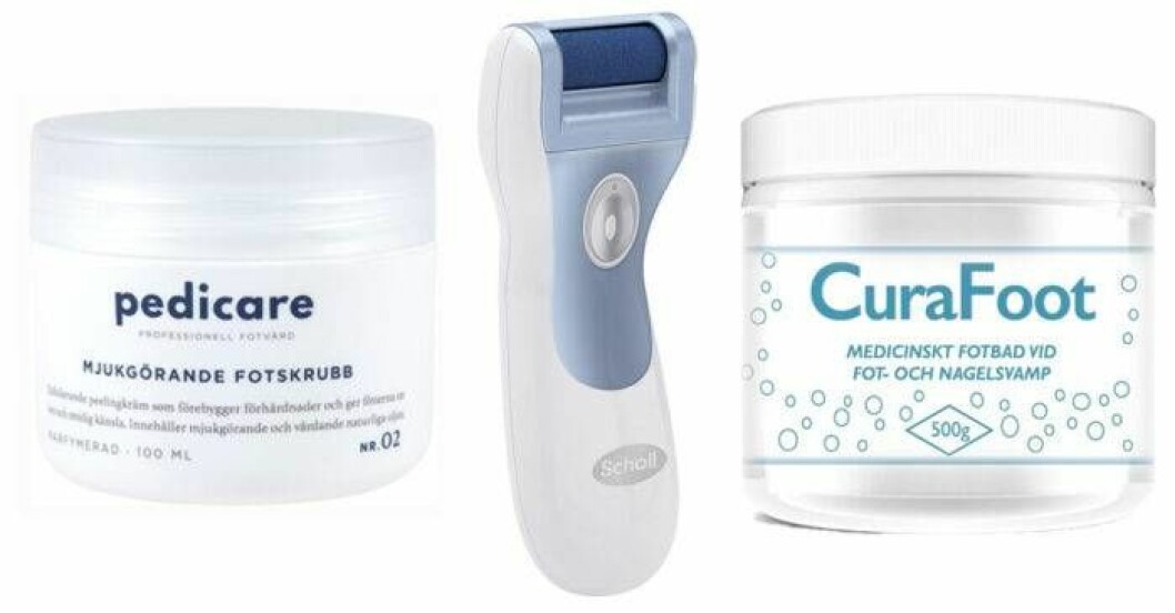 Produkter för hemmaspa och för att motverka dålig lukt och fotsvett
