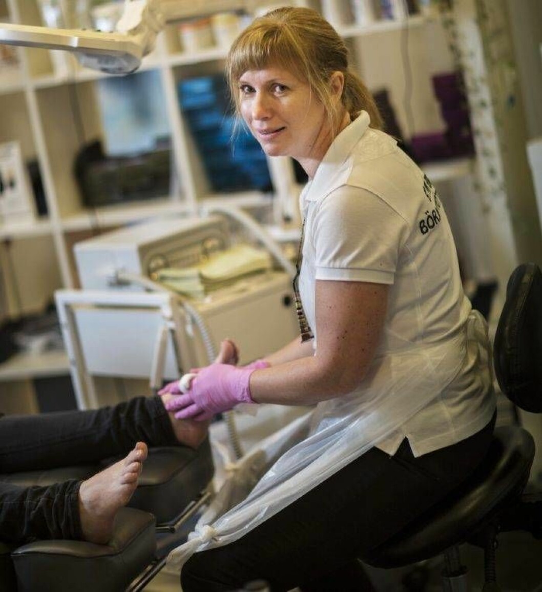 Pernilla Berntsson, medicinsk fotvårdsterapeut.