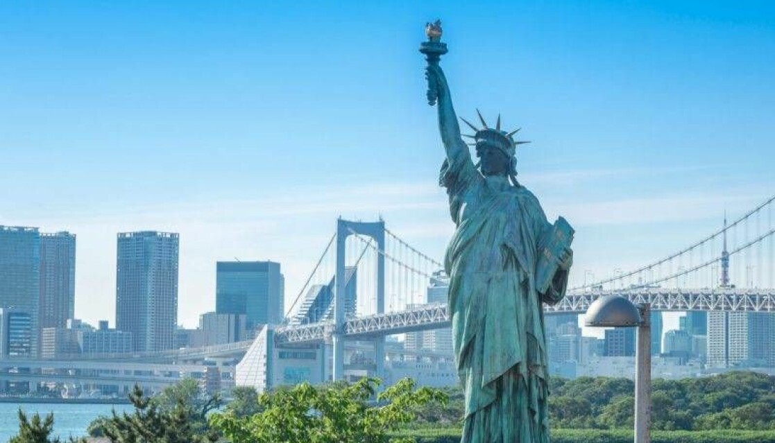 Frihetsgudinnan i Odaiba.