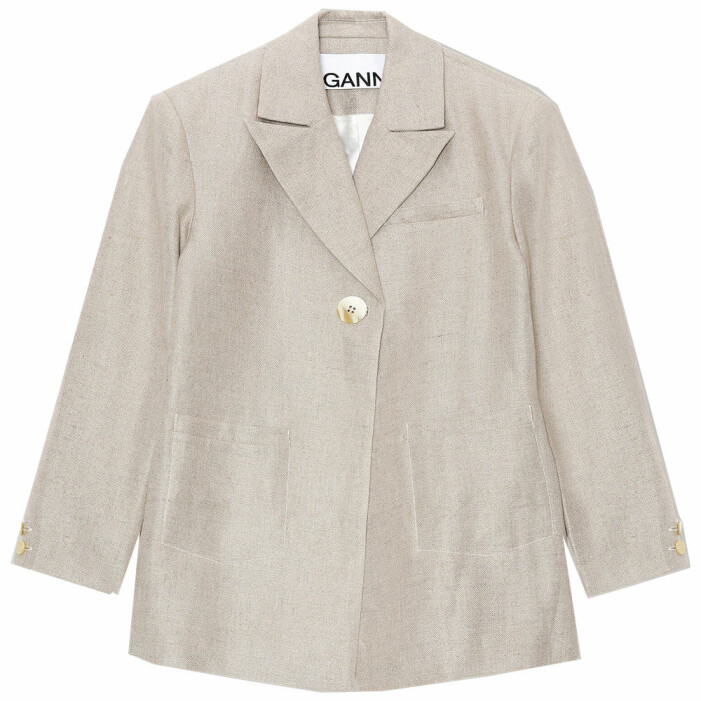 Beige linnekavaj från Ganni