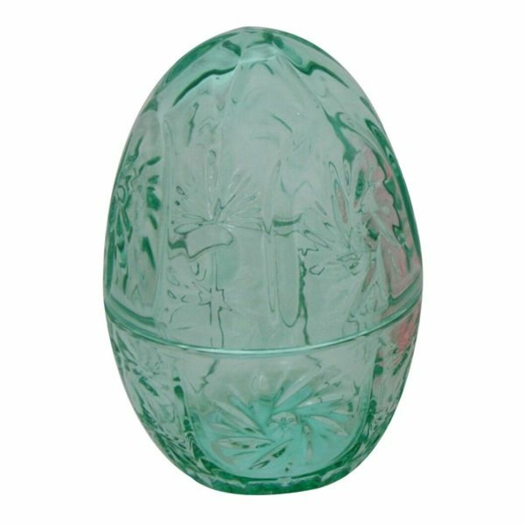 Glasägg med lock
