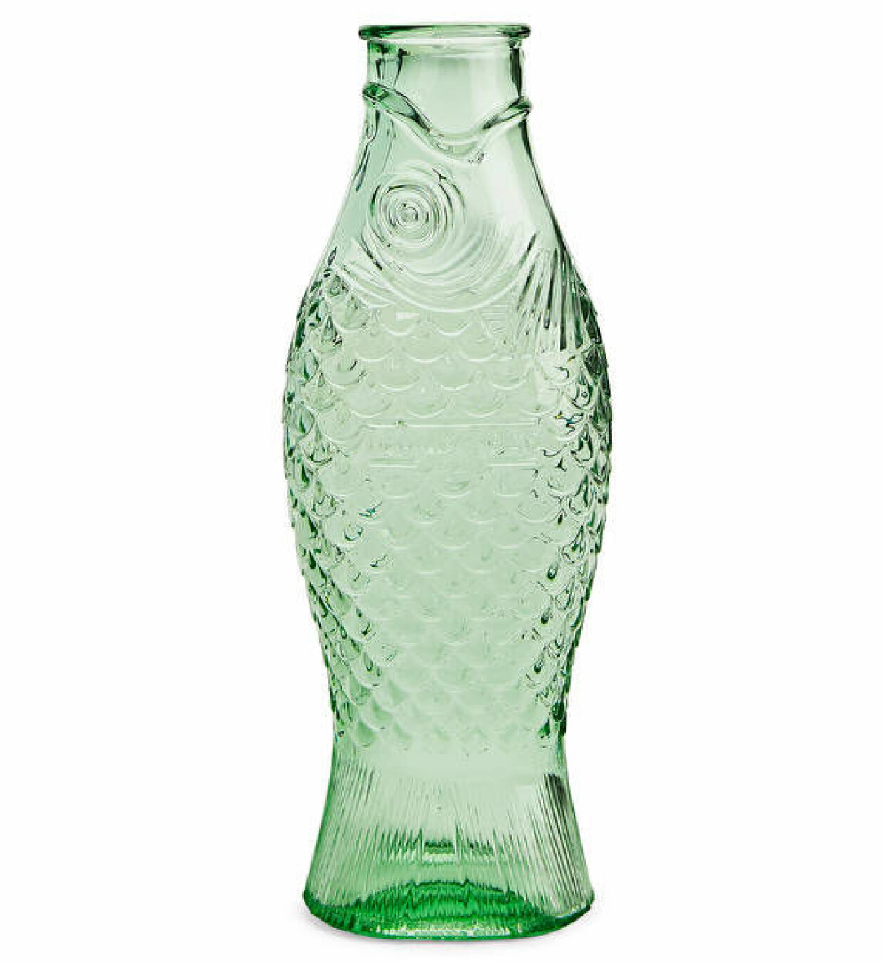 Grön glasflaska i form av en fisk, från Arket