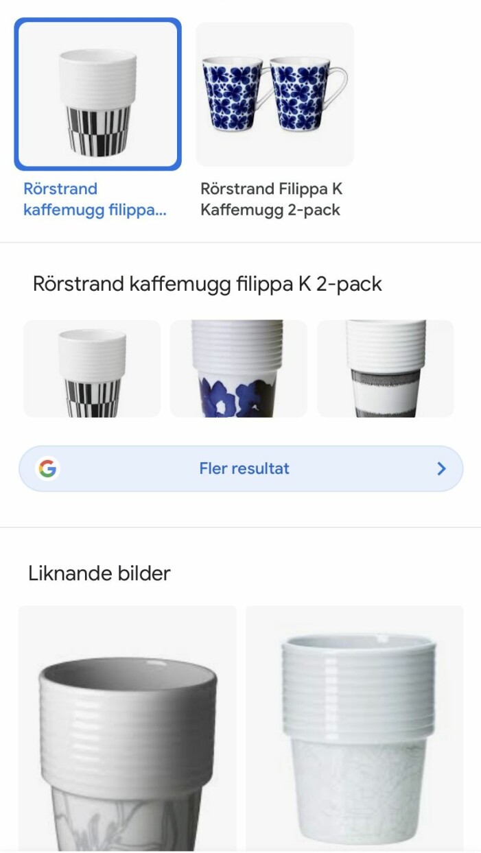 Filippa K muggar från Google.