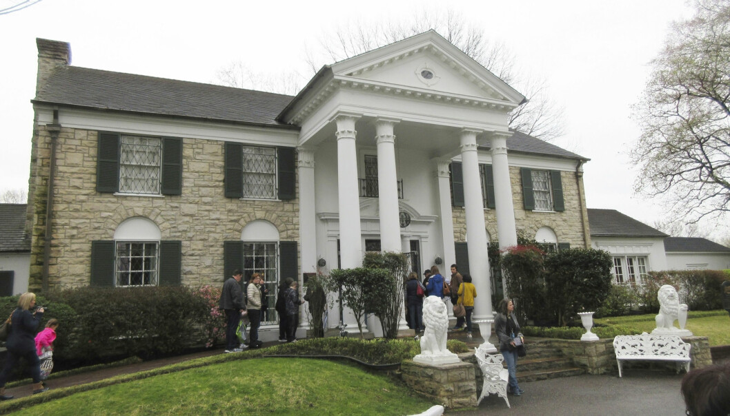 Vid tre på natten kraschade den berusade jerry lee Lewis in i grinden på Graceland. Foto: TT Graceland, Elvis Presleys hem utanför Memphis.