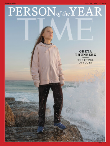 Greta Thunberg på omslaget till Time Magazine.