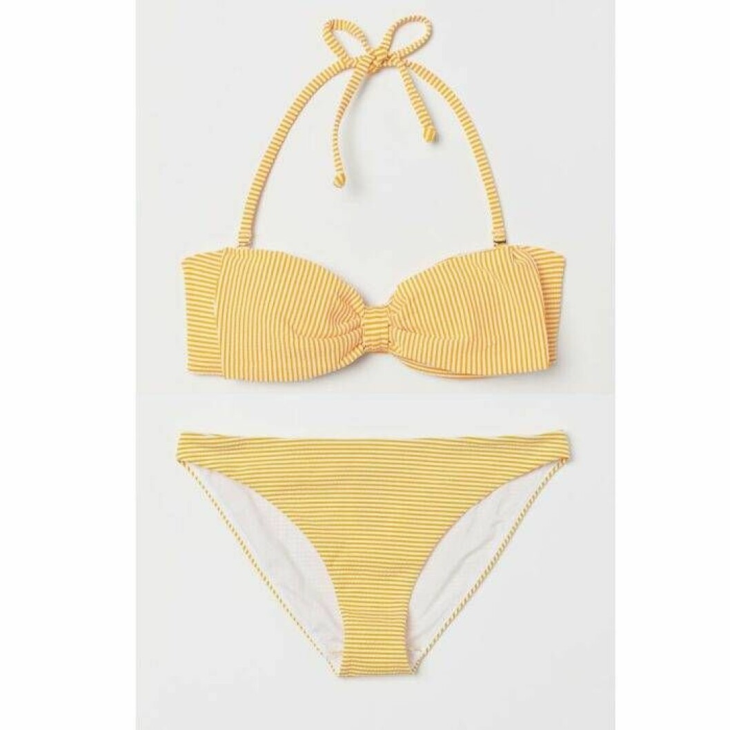 Gulrandig bikini