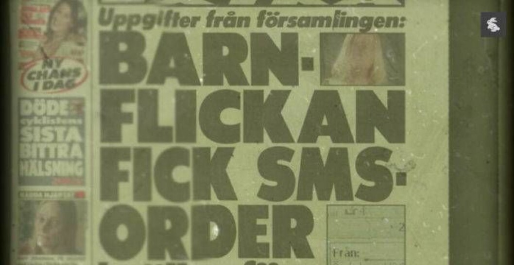 Tidningssida med rubrik rörandes Knutby-fallet.