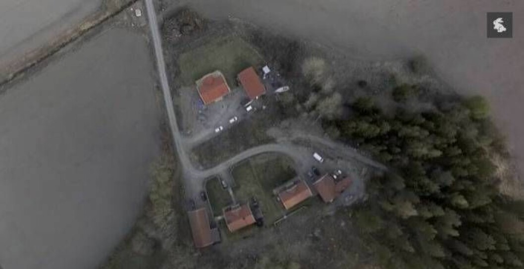 Flygbild över Knutby.