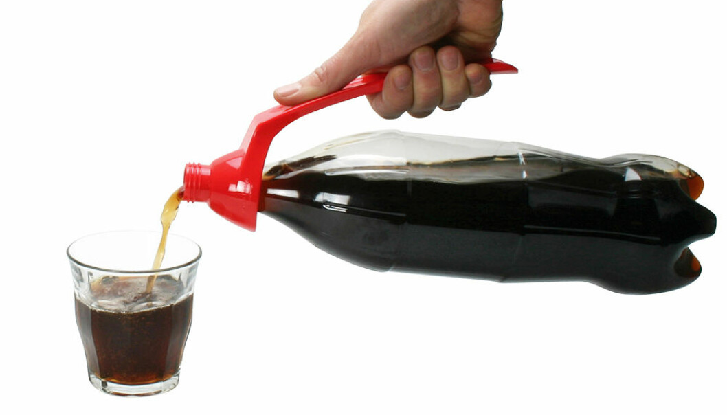 Ergonomiskt handtag för flaskor.