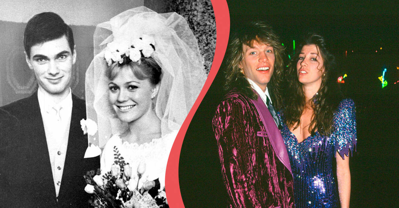 Christina Schollin och Hans Wahlgren gifte sig 1962 och är ett par än idag. Jon Bon Jovi och Dorothea Hurley träffades i gymnasiet och gifte sig 1989.