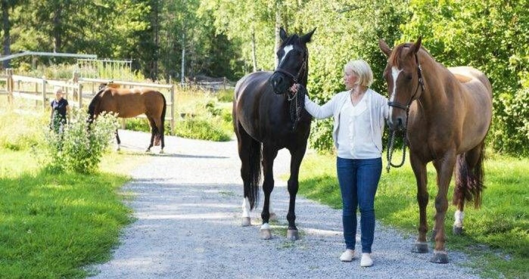 Helena Reje delade det stora hästintresset med sin mamma Louise Crafoord-Hofmann. Foto: Teresia Köhlin Helena Reje hästar