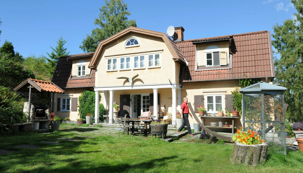 Hemma hos Jonas Wahlström, familjens hus.