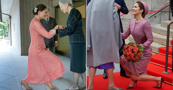 Hovnigning kronprinsessan Victoria och kronprinsessan Mary
