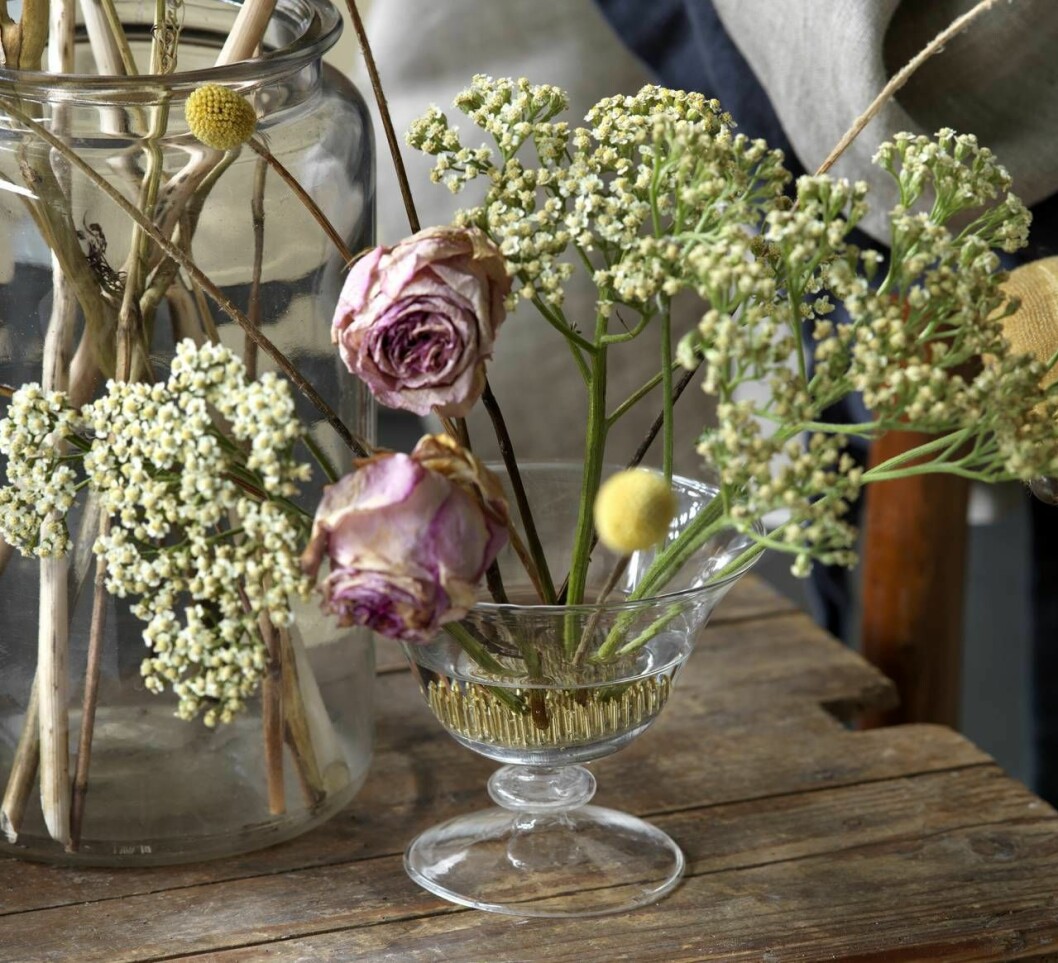 Buketter av torkade blommor