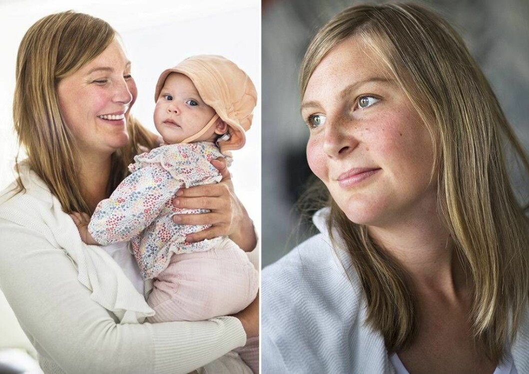 I dag har Ida två barn och känner sig starkare än någonsin. Ida med sin bebis.