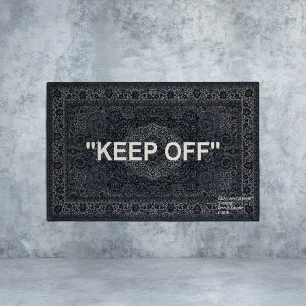 Matta med kort lugg. Design: Virgil Abloh. Matta med konst av Virgil Abloh
