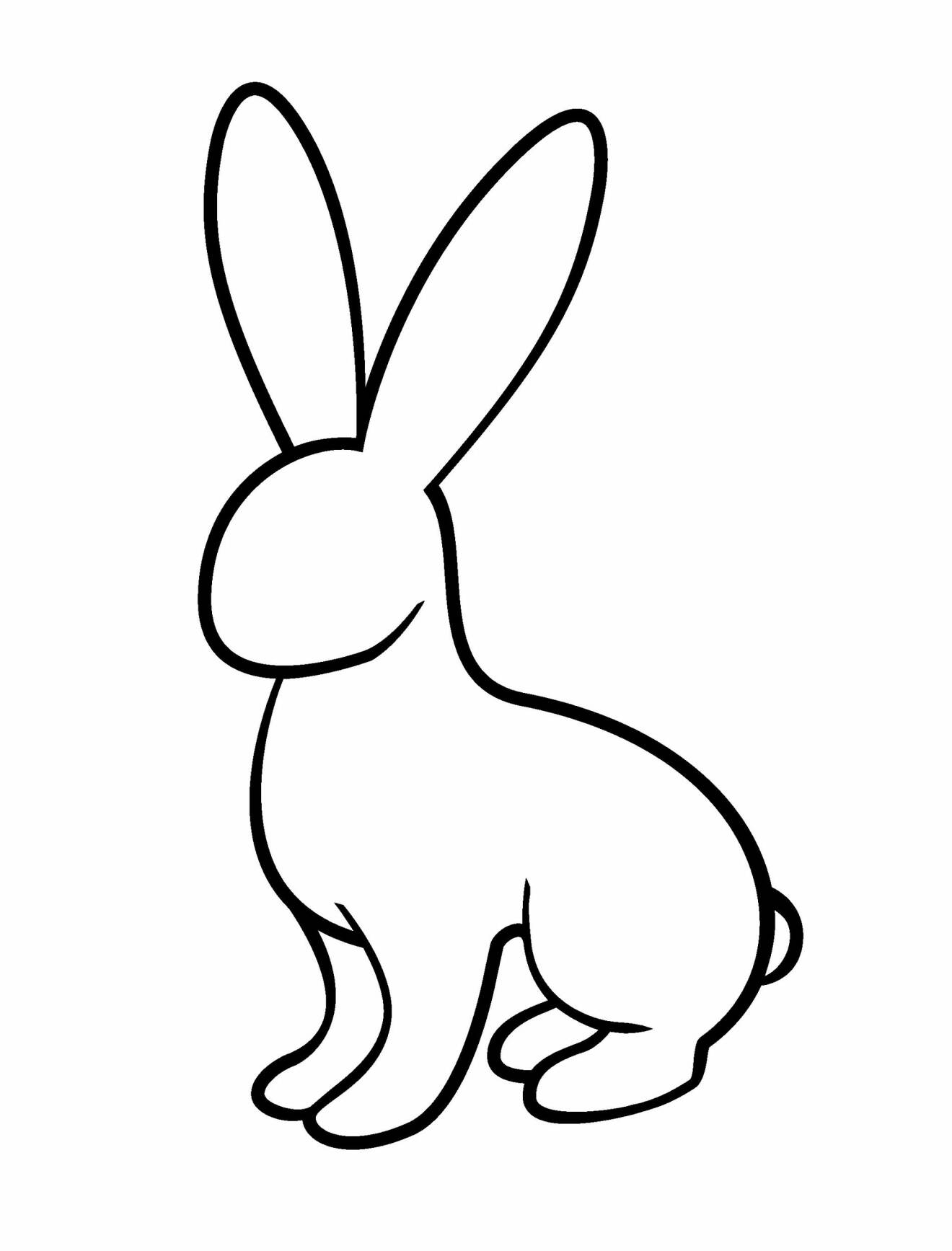 En tecknad kanin i profil