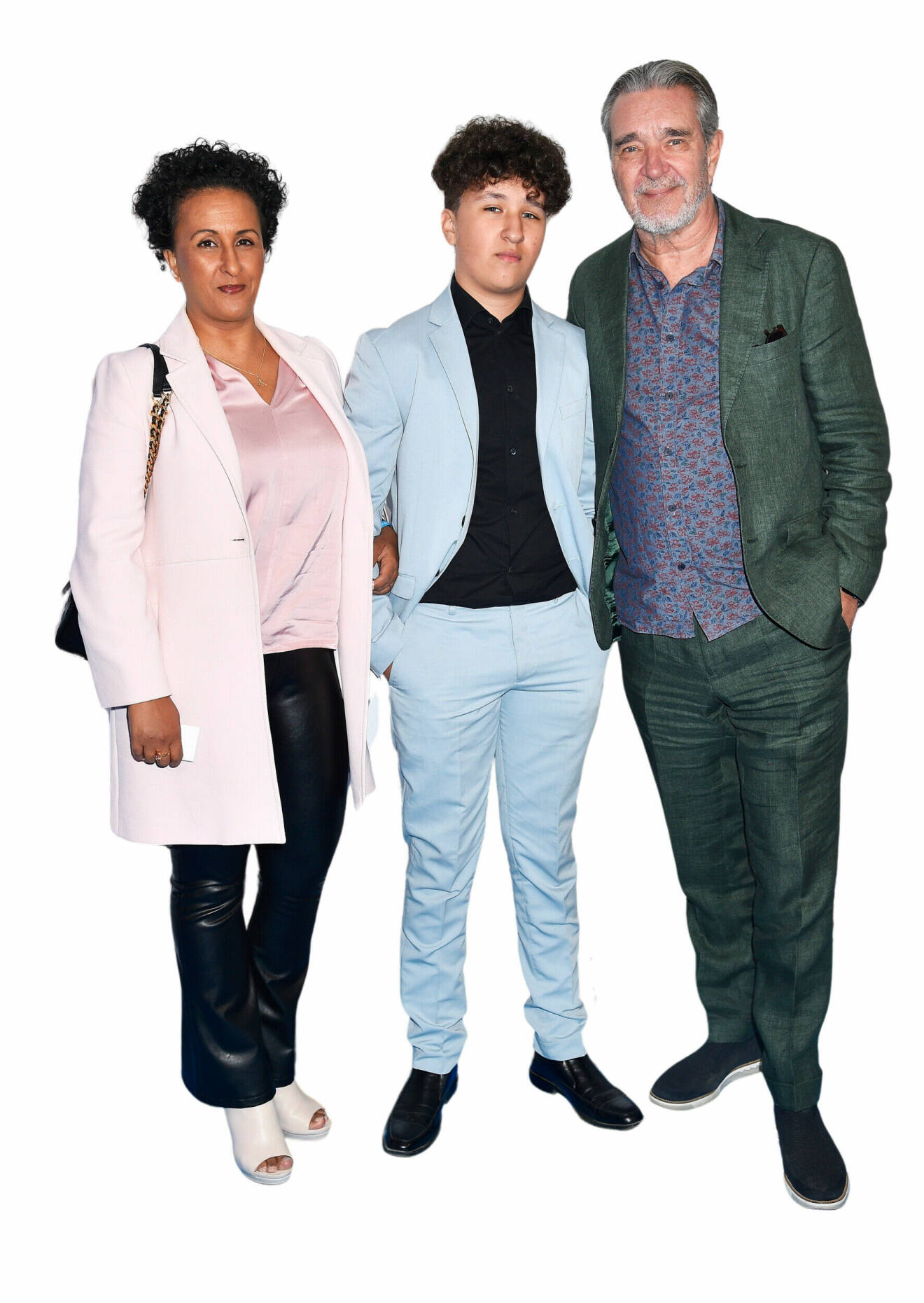 Kjell Bergqvist tillsammans med hustrun Karin och deras son Leo.