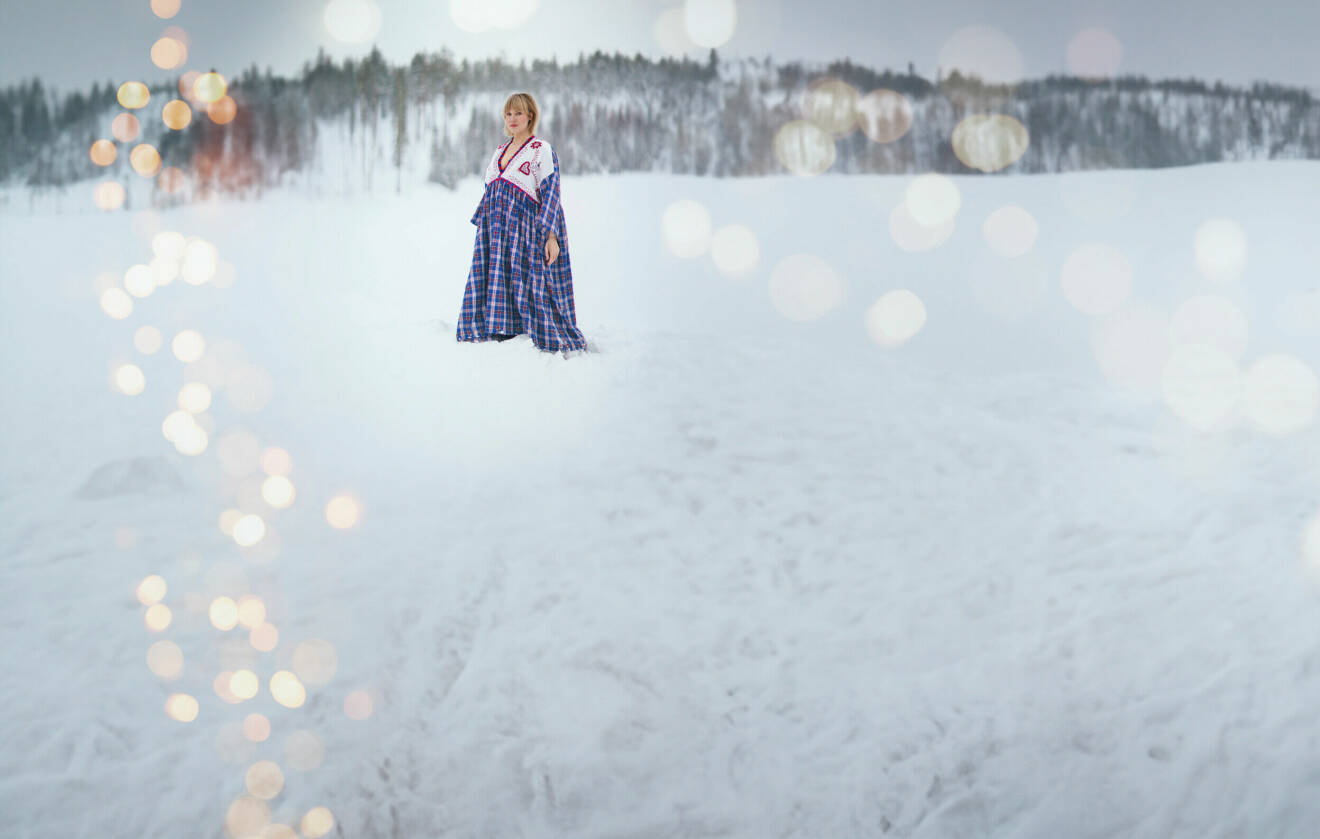 Clara Lidström i ett vintrigt Västerbotten.