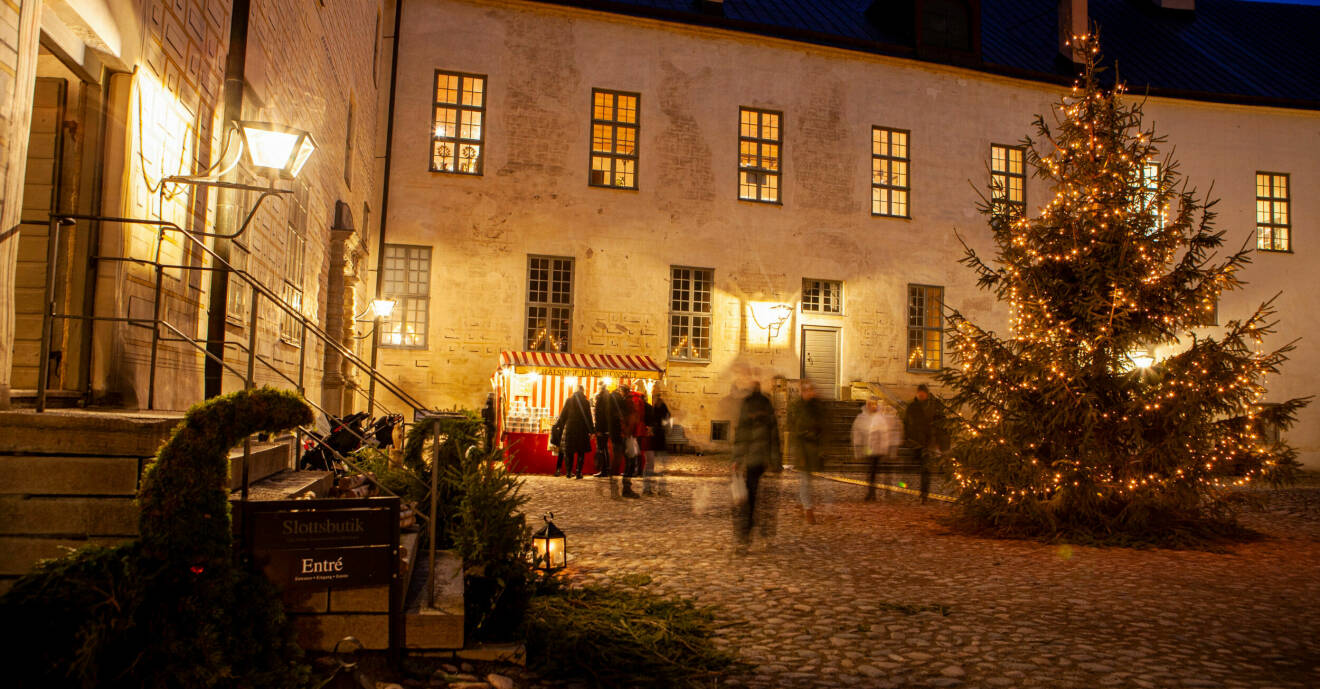 Ingång till Kalmar slotts julmarknad.