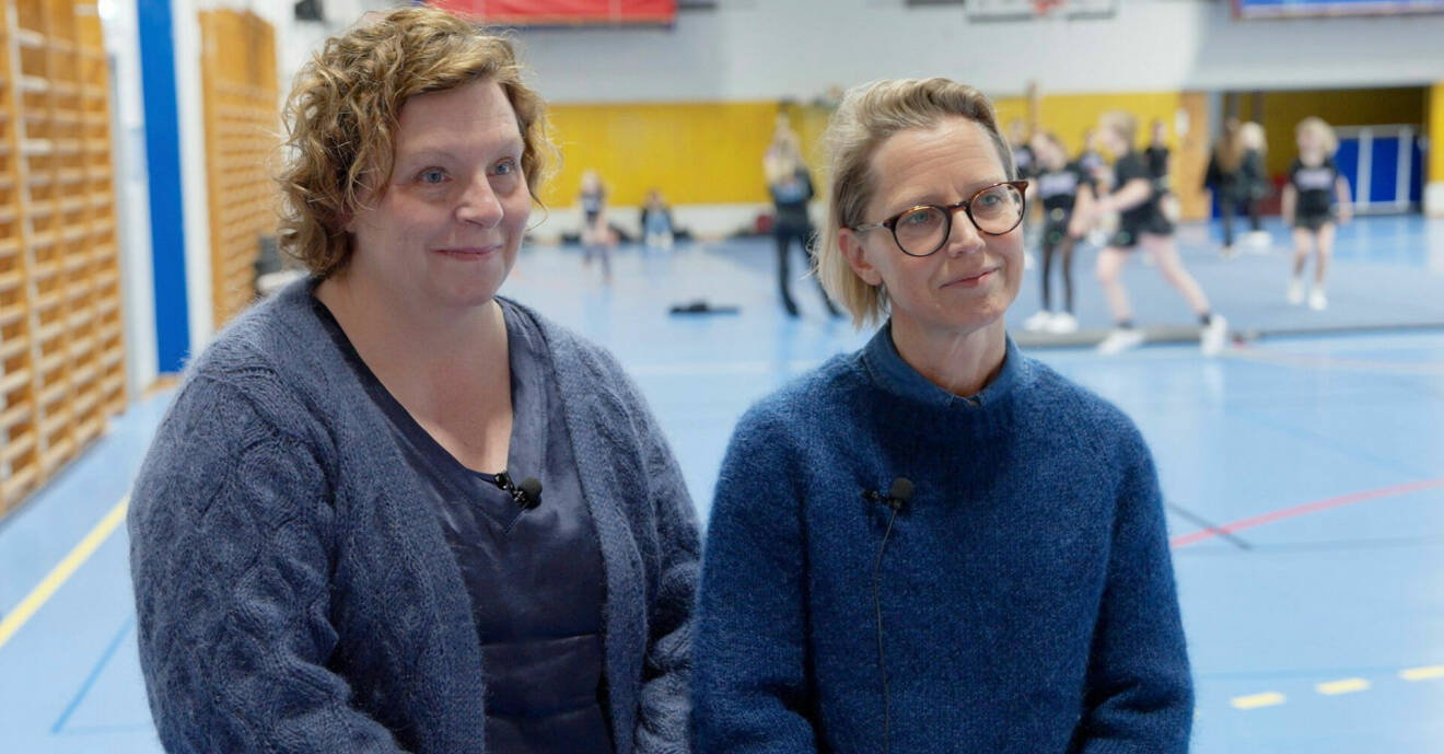 Cheer-mammorna Anna Kindell och Karin Troedsson.