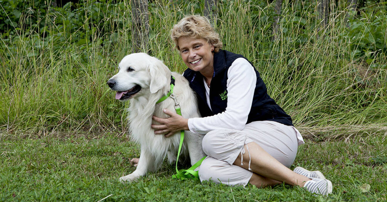 Maria Ohlsson och hunden Oliver