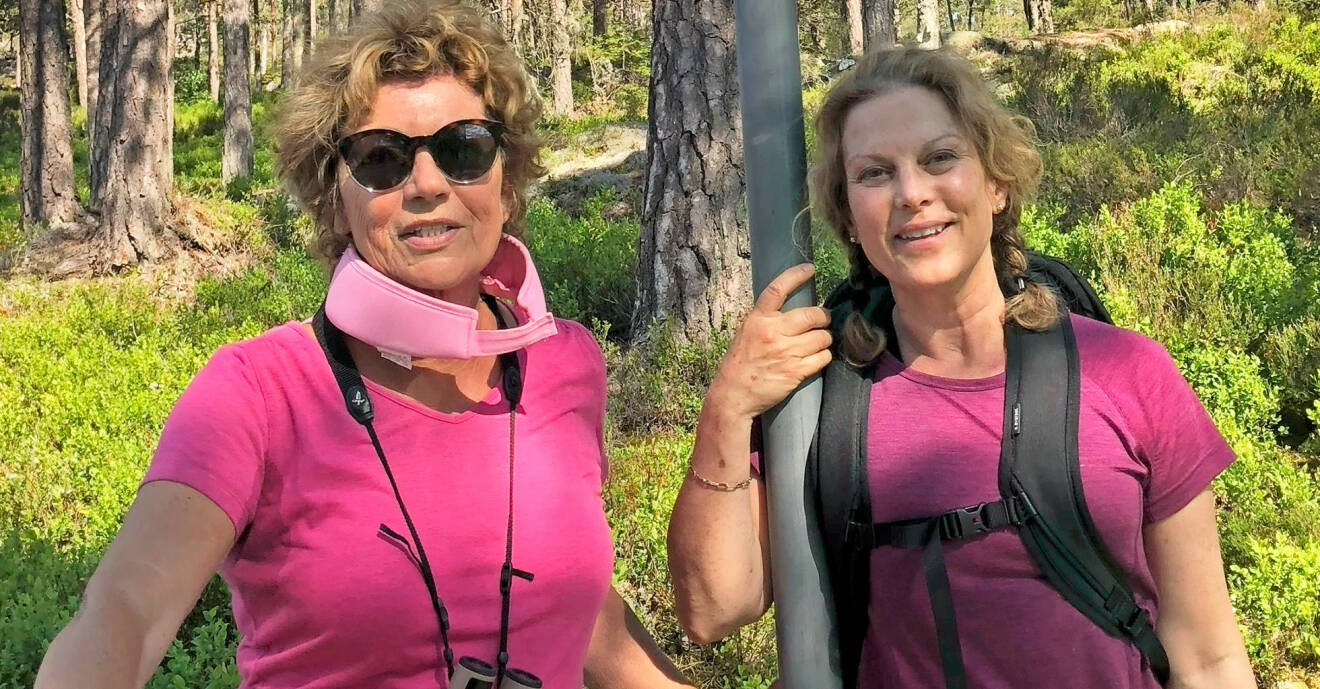 Amelia Adamo och Lotta Byqvist vandrar