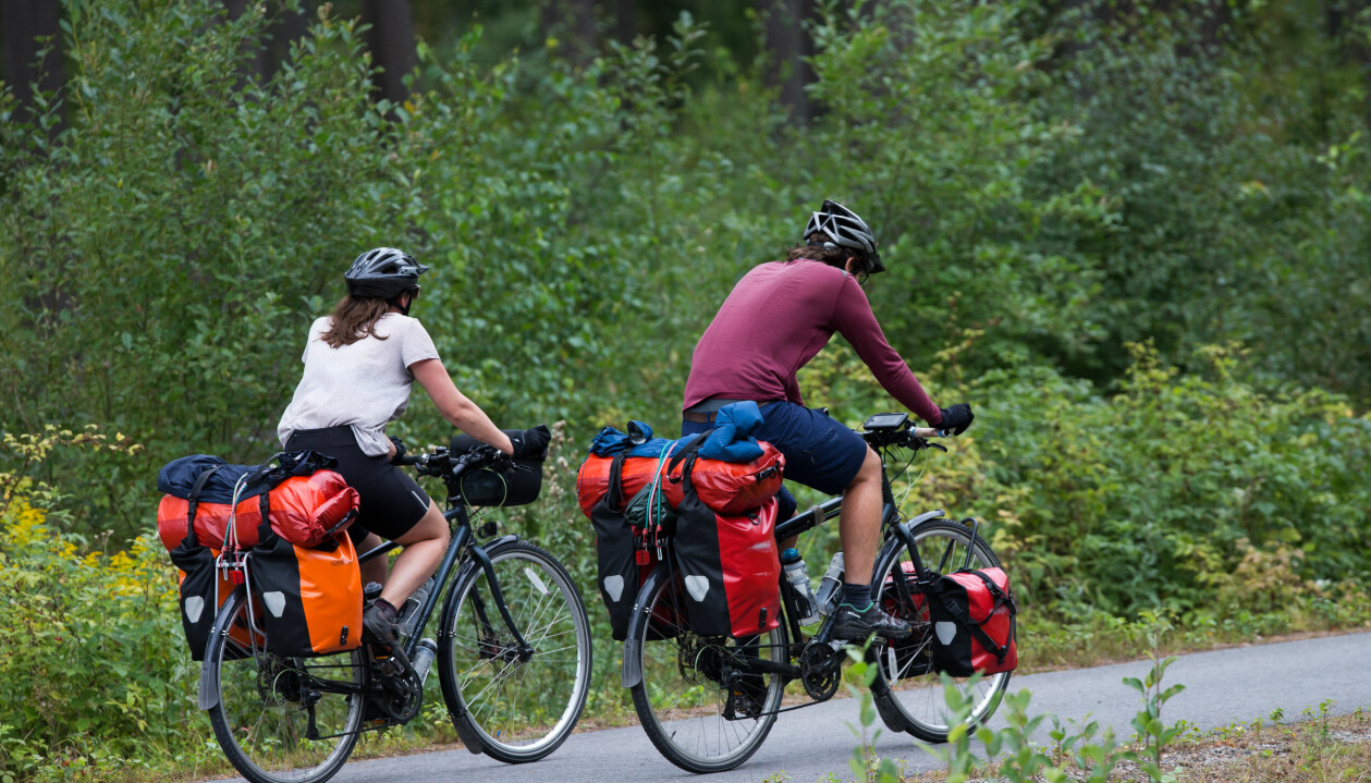 Turister på cykelsemester.